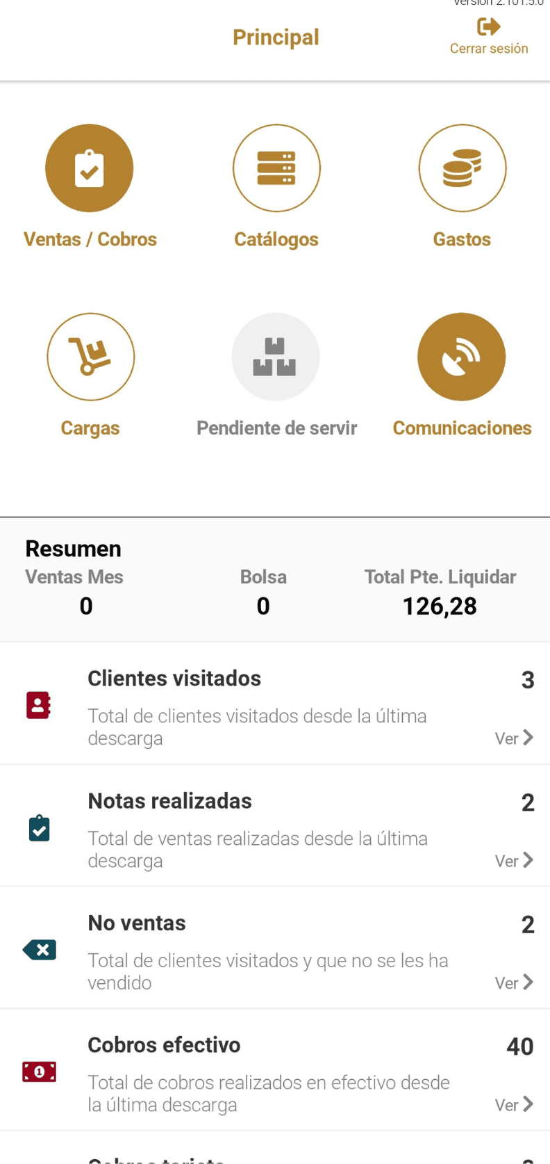 Pantalla App preventa autoventa Android Windows