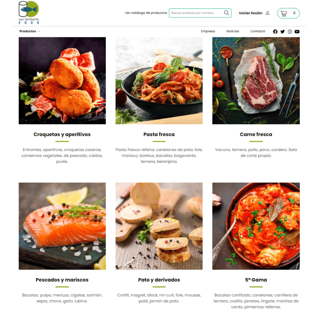Contenido Web en Tablet - Catálogo B2B B2C Responsive